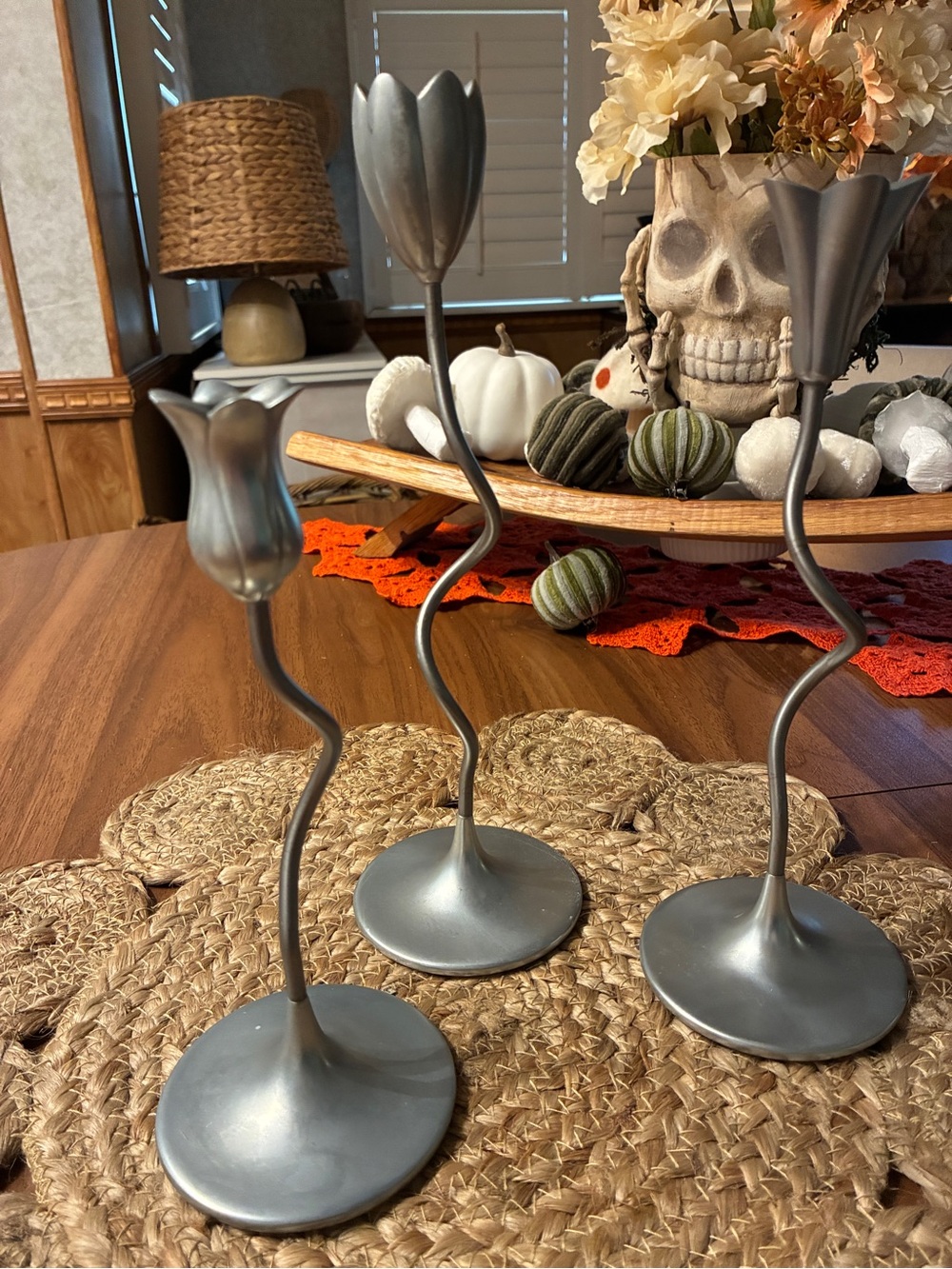 PartyLite candlesticks dancing slims set of 3 - Picture 7 of 10